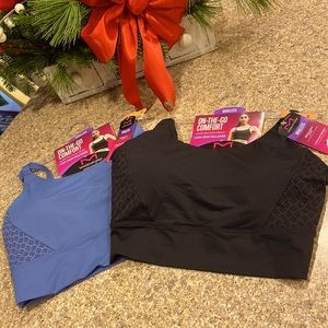NWT 2 Maidenform Pure Comfort Wireless Removable Cups Cami Crop Pullover Bras S
